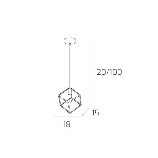 Sospensione Moderna Frame Metallo Cromo 1 Luce G9 1125_S1