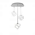 Sospensione Moderna Frame Metallo Cromo 3 Luci G9 1125_S3