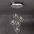 Sospensione Moderna Frame Metallo Cromo 5 Luci G9 1125_S5