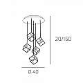 Sospensione Moderna Frame Metallo Cromo 5 Luci G9 1125_S5