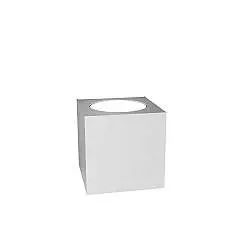 Applique Moderna Plate Metallo Bianco 2 Luci Gx53 Biemissione