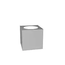 Applique Moderna Plate Metallo Grigio 2 Luci Gx53 Biemissione