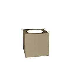 Applique Moderna Plate Metallo Sabbia 2 Luci Gx53 Biemissione