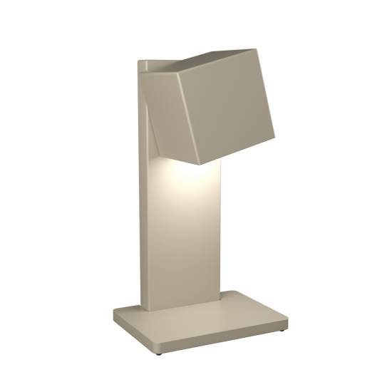 Lampada Scrivania-Ufficio Moderna Plate Metallo Sabbia 1 Luce Gx53 1129_P-SA