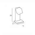 Lampada Scrivania-Ufficio Moderna Plate Metallo Sabbia 1 Luce Gx53 1129_P-SA