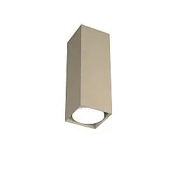 Plafoniera Moderna Cubica Plate Metallo Sabbia 1 Luce Gx53 25Cm