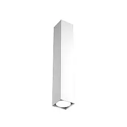 Plafoniera Moderna Cubica Plate Metallo Bianco 1 Luce Gx53