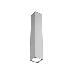 Plafoniera Moderna Cubica Plate Metallo Grigio 1 Luce Gx53
