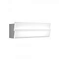 Applique Moderna Roof Metallo Bianco Diffusore Vetro Extrachiaro 2 Luci E27 1131_AG