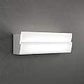 Applique Moderna Roof Metallo Bianco Diffusore Vetro Extrachiaro 2 Luci E27 1131_AG