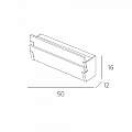 Applique Moderna Roof Metallo Bianco Diffusore Vetro Extrachiaro 2 Luci E27 1131_AG