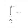 Applique Contemporanea Drop Metallo E Vetro Cromo 1 Luce E14 1134CR_A-CR