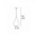 Sospensione Contemporanea Drop Metallo E Vetro Cromo 1 Luce E14 D.26Cm 1134CR_SG-CR