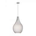 Sospensione Contemporanea Drop Metallo Cromo Vetro Grigio 1 Luce E14 D.26Cm 1134CR_SG-GR
