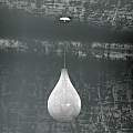 Sospensione Contemporanea Drop Metallo Cromo Vetro Grigio 1 Luce E14 D.26Cm 1134CR_SG-GR