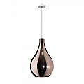 Sospensione Contemporanea Drop Metallo Cromo Vetro Rame 1 Luce E14 D.26Cm 1134CR_SG-RA