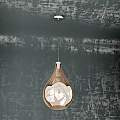 Sospensione Contemporanea Drop Metallo Cromo Vetro Rame 1 Luce E14 D.26Cm 1134CR_SG-RA