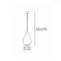 Sospensione Contemporanea Drop Metallo Cromo Vetro Cromo 1 Luce E14 D.22Cm 1134CR_SM-CR