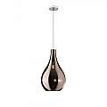 Sospensione Contemporanea Drop Metallo Cromo Vetro Rame 1 Luce E14 D.22Cm 1134CR_SM-RA