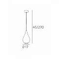 Sospensione Contemporanea Drop Metallo Cromo Vetro Cromo 1 Luce E14 D.17Cm 1134CR_SP-CR
