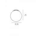 Plafoniera Contemp Glitter Metallo Cromo Vetro Soffiato Trasp 1 Luce E27 25Cm 1135_PL25