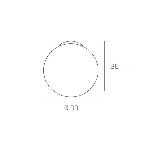 Plafoniera Contemp Glitter Metallo Cromo Vetro Soffiato Trasp 1 Luce E27 30Cm 1135_PL30