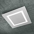 Plafoniera Moderna Carpet Metallo Grigio 4 Luci 2G11 58Cm 1137_60-GR