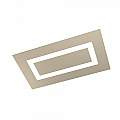 Plafoniera Moderna Rettangolare Carpet Metallo Sabbia 4 Luci 2G11 70X39Cm 1137_RM-SA