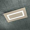 Plafoniera Moderna Rettangolare Carpet Metallo Sabbia 4 Luci 2G11 70X39Cm 1137_RM-SA