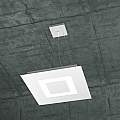 Sospensione Moderna Quadrata Carpet Metallo Bianco 4 Luci 2G11 39Cm 1137_S40-BI