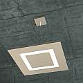 Sospensione Moderna Quadrata Carpet Metallo Sabbia 4 Luci 2G11 48Cm 1137_S50-SA