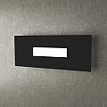 Applique Moderna Rettangolare Wally Metallo Nero 1 Luce 2G11 40Cm | Top Light