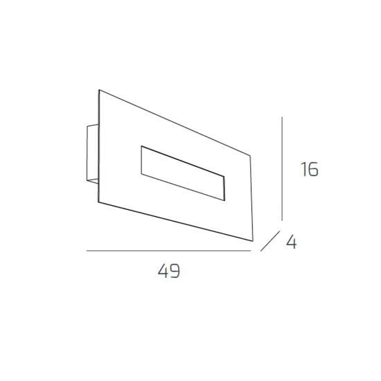 Applique Moderna Rettangolare Wally Metallo Bianco 1 Luce 2G11 49Cm | Appliques - Lampade da Parete | Luce Art Shop Applique Moderna Rettangolare Wally Metallo Bianco 1 Luce 2G11 49Cm | Top Light