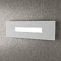 Applique Moderna Rettangolare Wally Metallo Grigio 1 Luce 2G11 49Cm | Top Light