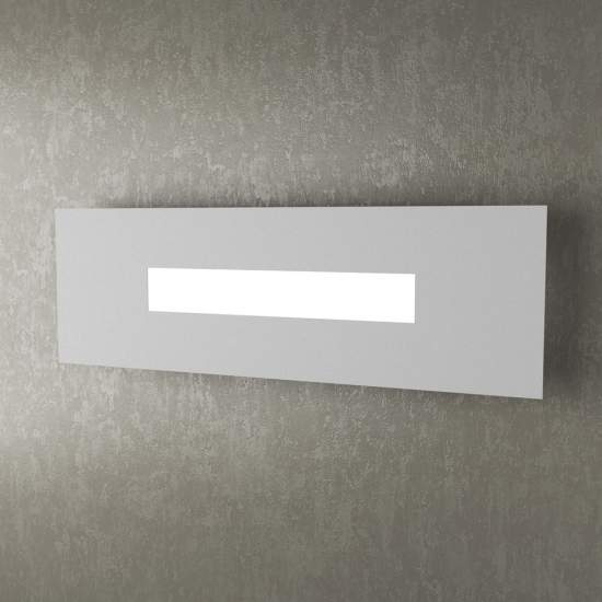 Applique Moderna Rettangolare Wally Metallo Grigio 1 Luce 2G11 49Cm | Top Light