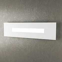 Applique Moderna Rettangolare Wally Metallo Bianco 1 Luce 2G11 56Cm