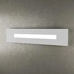 Applique Moderna Rettangolare Wally Metallo Grigio 1 Luce 2G11 71Cm