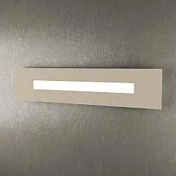 Applique Moderna Rettangolare Wally Metallo Sabbia 1 Luce 2G11 71Cm