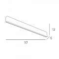 Applique Moderna Wally Metallo Sabbia 4 Luci 2G11 117Cm 1138_A120-SA