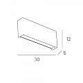 Applique Moderna Wally Metallo Grigio 2 Luci 2G11 30Cm 1138_A30-GR