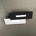 Plafoniera Moderna Rett. 2 Moduli Wally Metallo Bianco E Nero 2 Luci 2G11 52Cm 1138_M1-BN