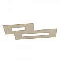 Plafoniera Moderna Rett. 2 Moduli Wally Metallo Sabbia 2 Luci 2G11 71Cm 1138_M2-SA