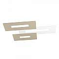 Plafoniera Moderna Rett. 3 Moduli Wally Metallo Bianco E Sabbia 3 Luci 2G11 80Cm 1138_M3-BS
