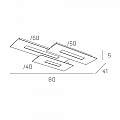 Plafoniera Moderna Rett. 3 Moduli Wally Metallo Bianco E Sabbia 3 Luci 2G11 80Cm 1138_M3-BS