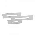Plafoniera Moderna Rett. 3 Moduli Wally Metallo Grigio 3 Luci 2G11 80Cm 1138_M3-GR