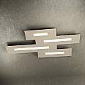 Plafoniera Moderna Rett. 3 Moduli Wally Metallo Sabbia 4 Luci 2G11 102Cm 1138_M4-SA