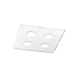 Plafoniera Moderna Quadrata Path Vetro Bianco 4 Luci Gx53