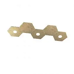 Plafoniera Moderna 5 Moduli Hexagon Metallo Foglia Oro 3 Luci Led 12X3W