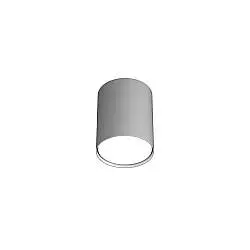 Plafoniera Moderna Cilindrica Shape Metallo Grigio 1 Luce Gx53 10Cm