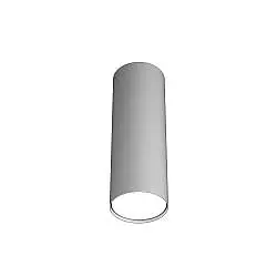Plafoniera Moderna Cilindrica Shape Metallo Grigio 1 Luce Gx53 25Cm